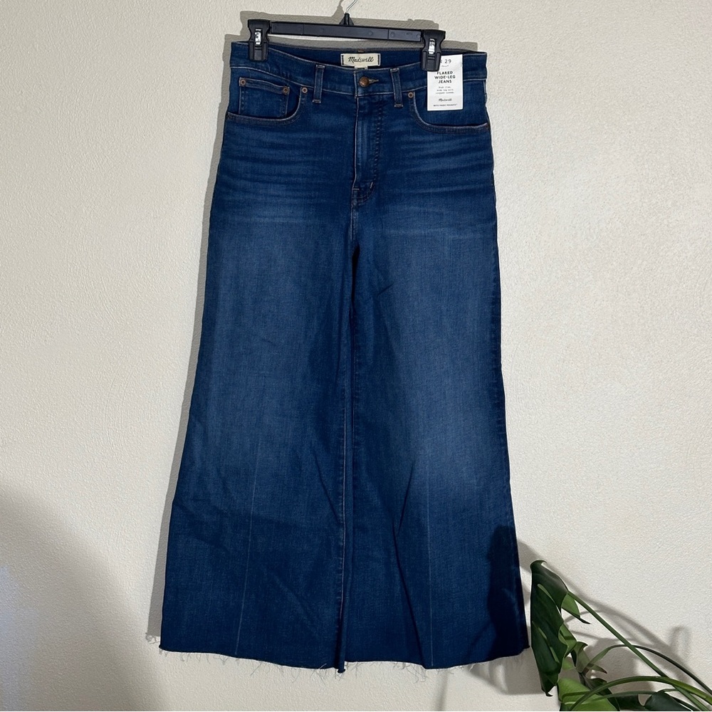 Madewell Women's Dark Blue Wide-Leg Jeans